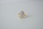 Vintage Gold Rhinestone Cluster Ring