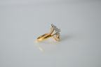 Vintage Gold Rhinestone Cluster Ring