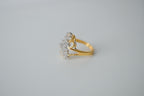 Vintage Gold Rhinestone Cluster Ring