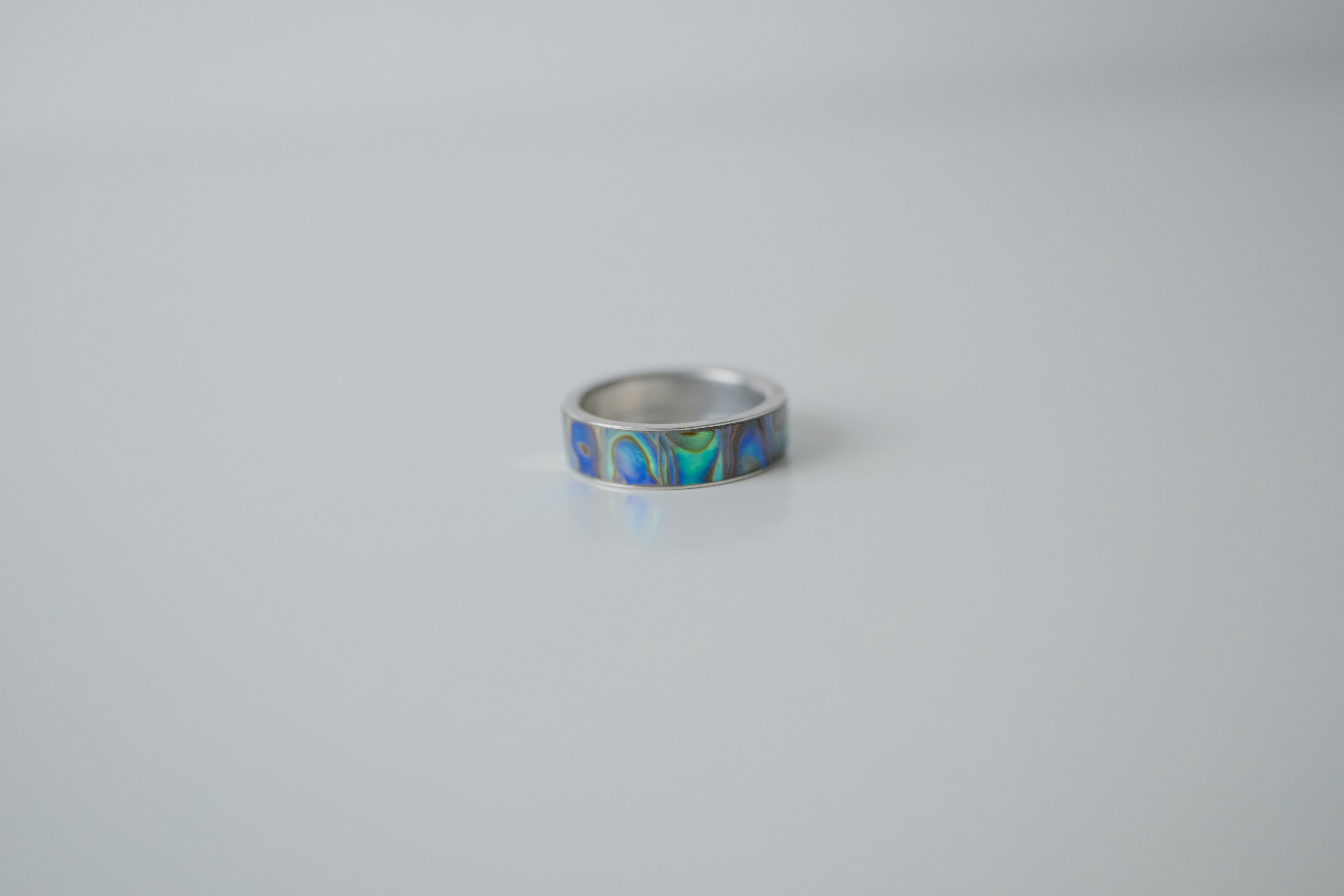 Vintage Silver Abalone Shell Ring