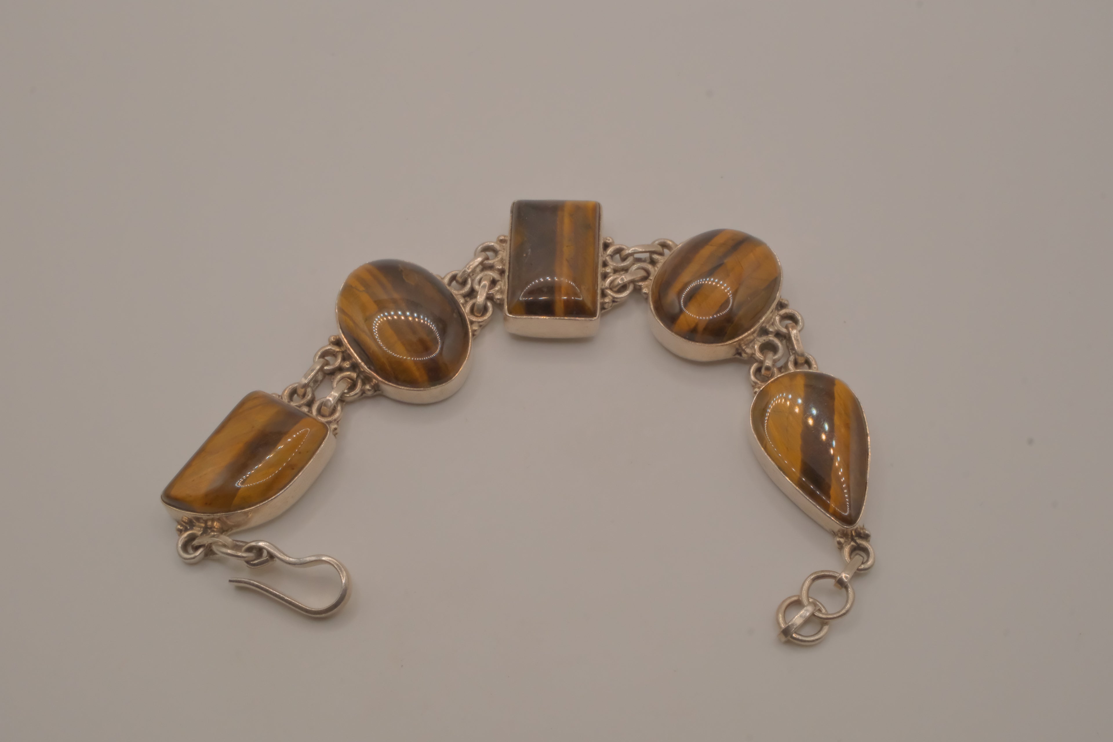Tiger's Eye 925 Sterling Silver Bracelet