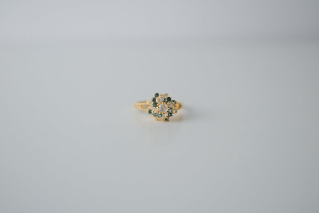Vintage Gold Cluster Cocktail Ring