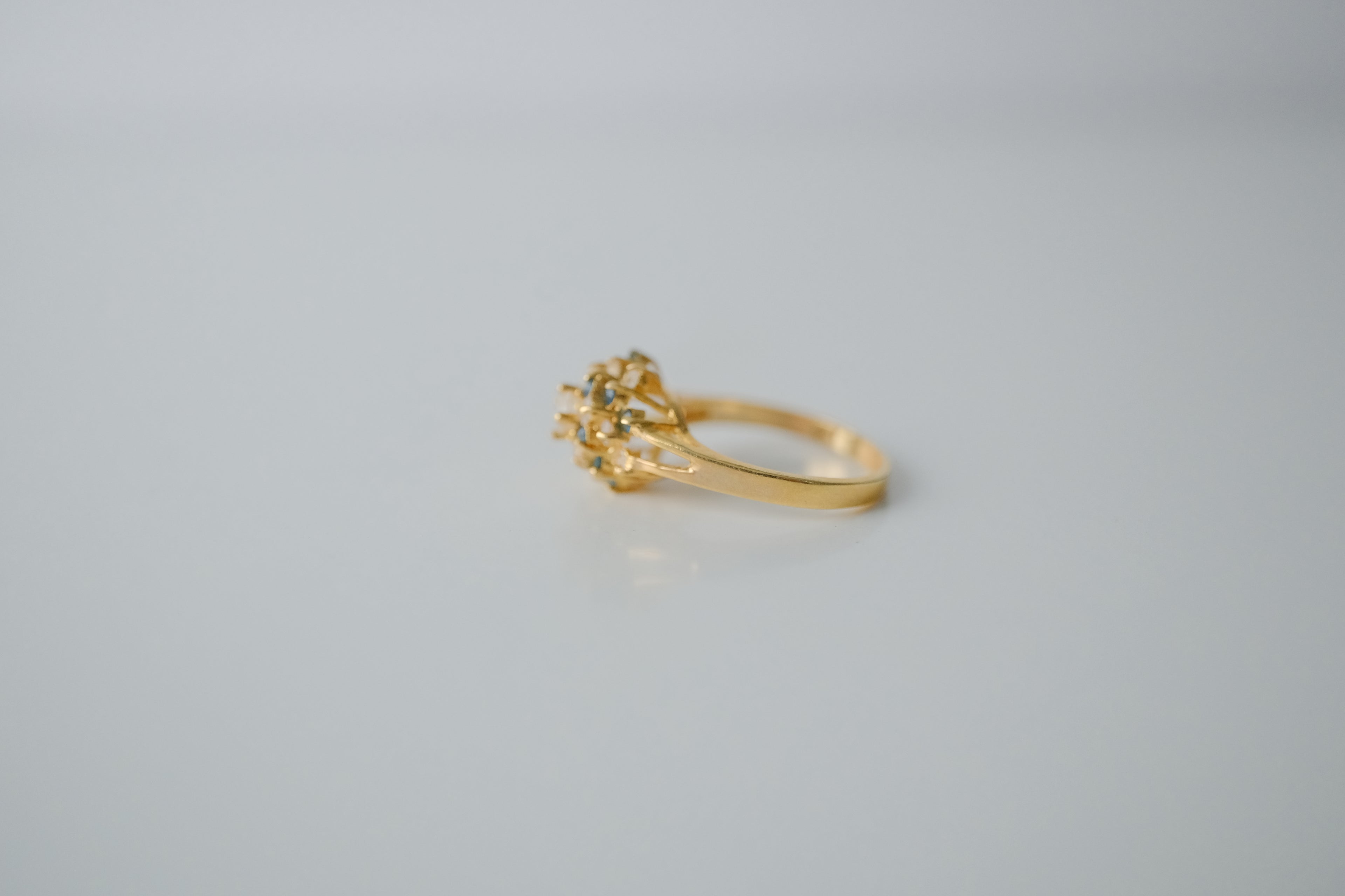 Vintage Gold Cluster Cocktail Ring