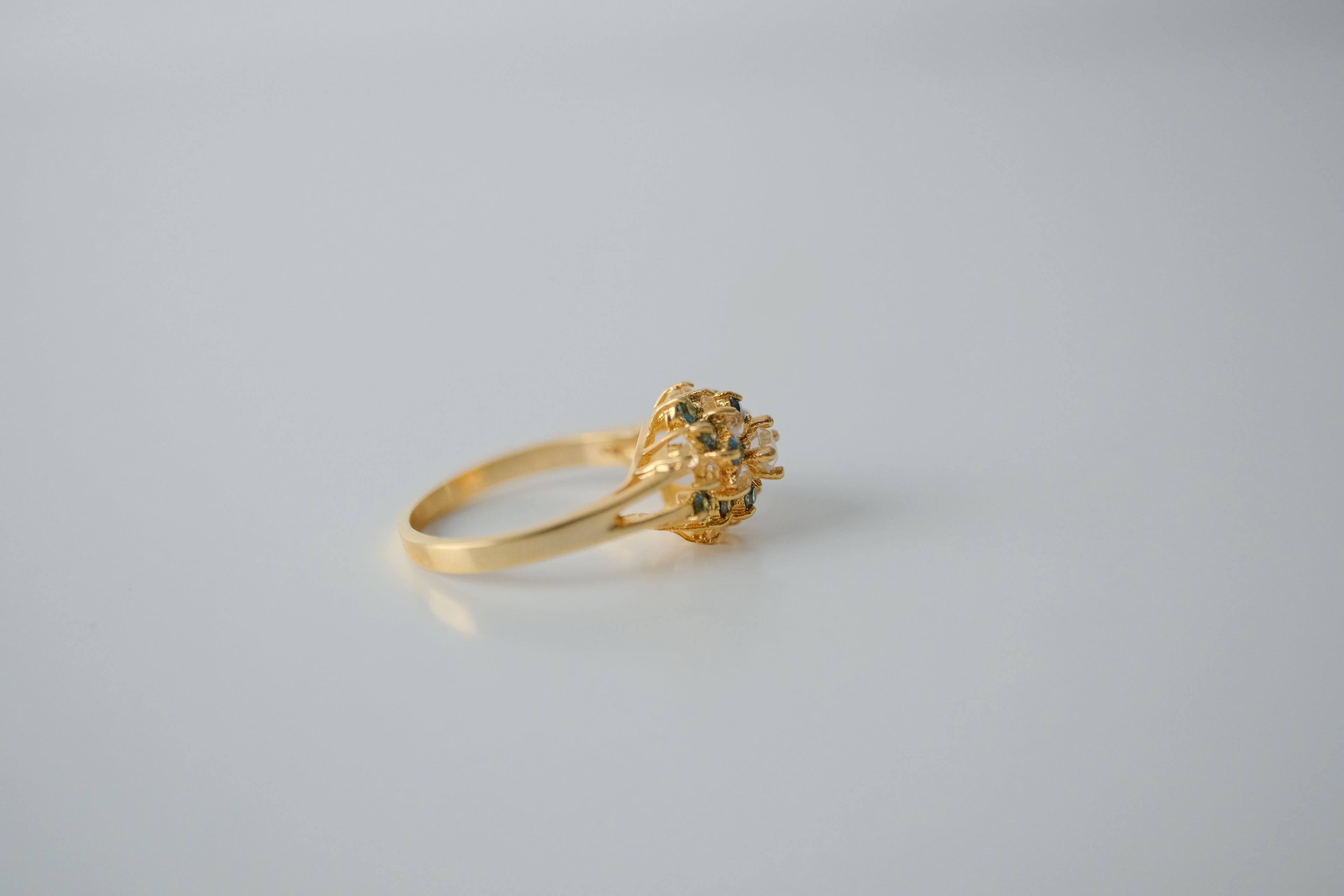 Vintage Gold Cluster Cocktail Ring
