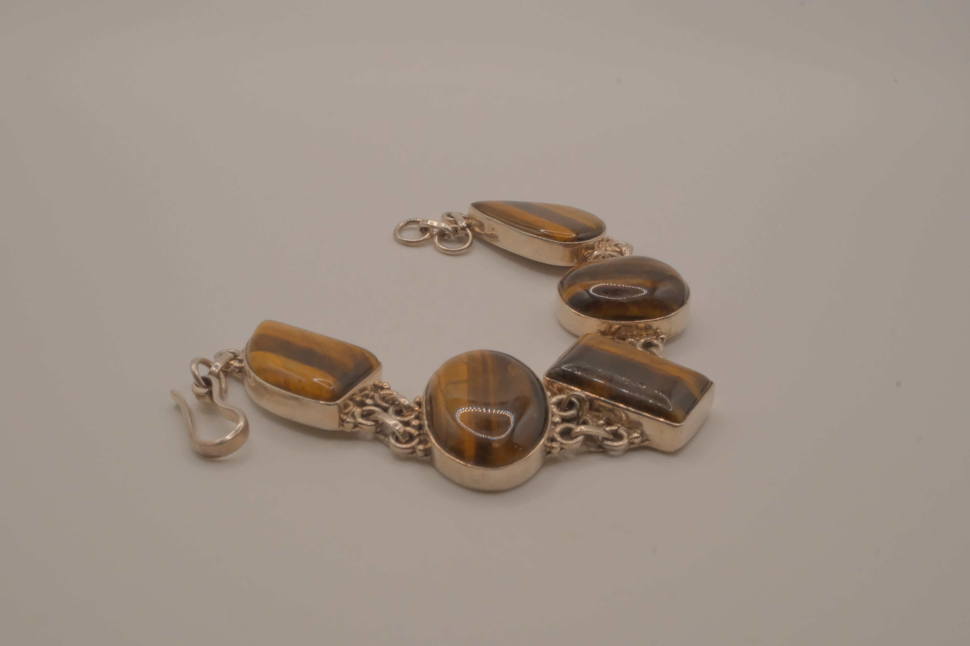 Tiger's Eye 925 Sterling Silver Bracelet