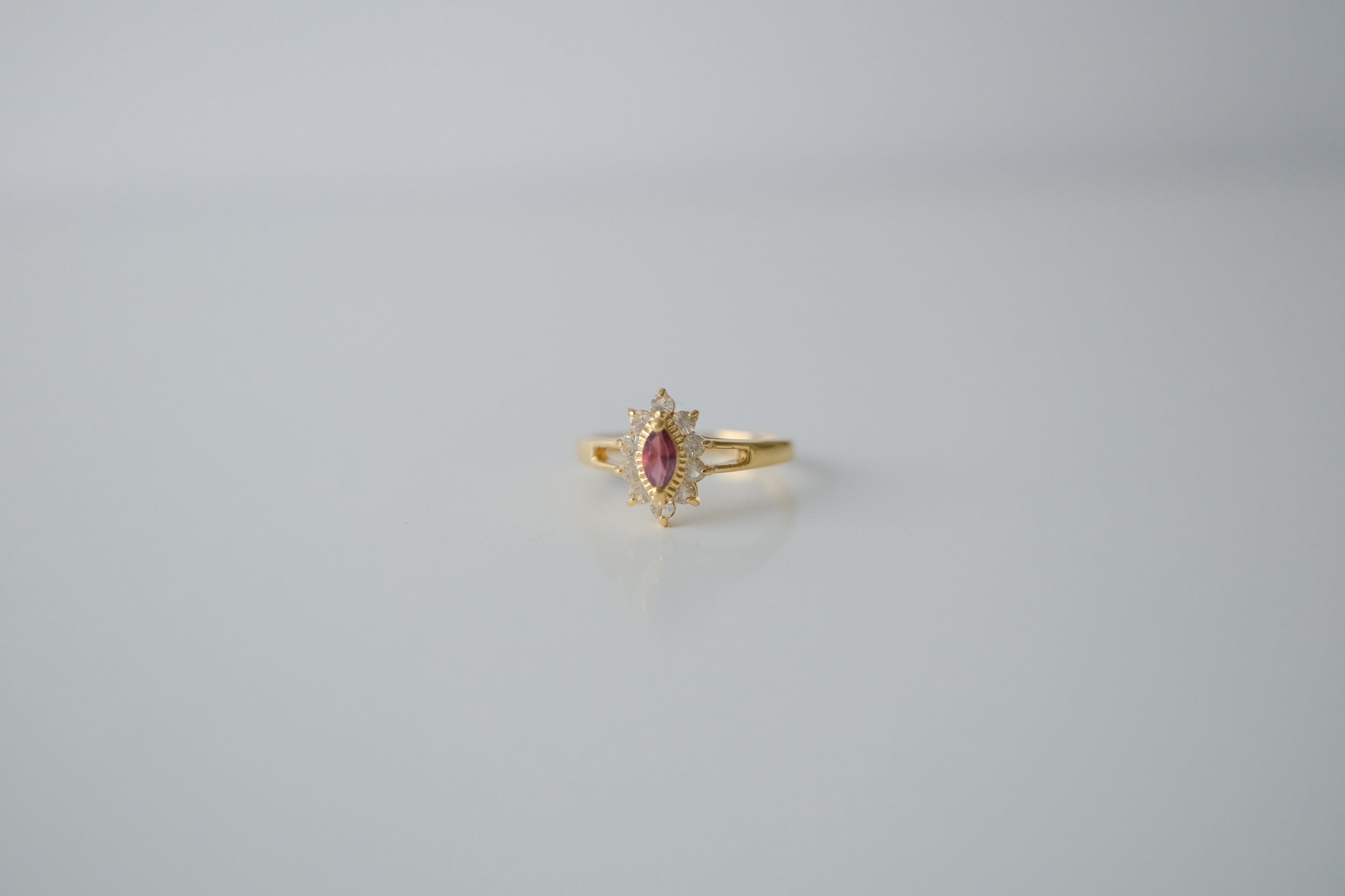 Vintage Gold Marquise Ruby Ring