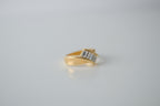 Gold Baguette Waterfall Wave Ring