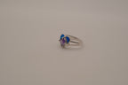 Sterling silver Amethyst and Opal heart ring