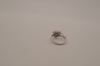 Sterling silver Amethyst and Opal heart ring