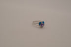 Sterling silver Amethyst and Opal heart ring