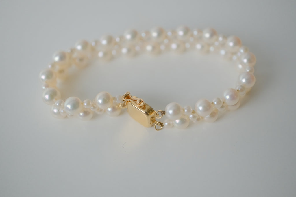 Vintage 14K Gold Plated Freshwater Pearl Bracelet