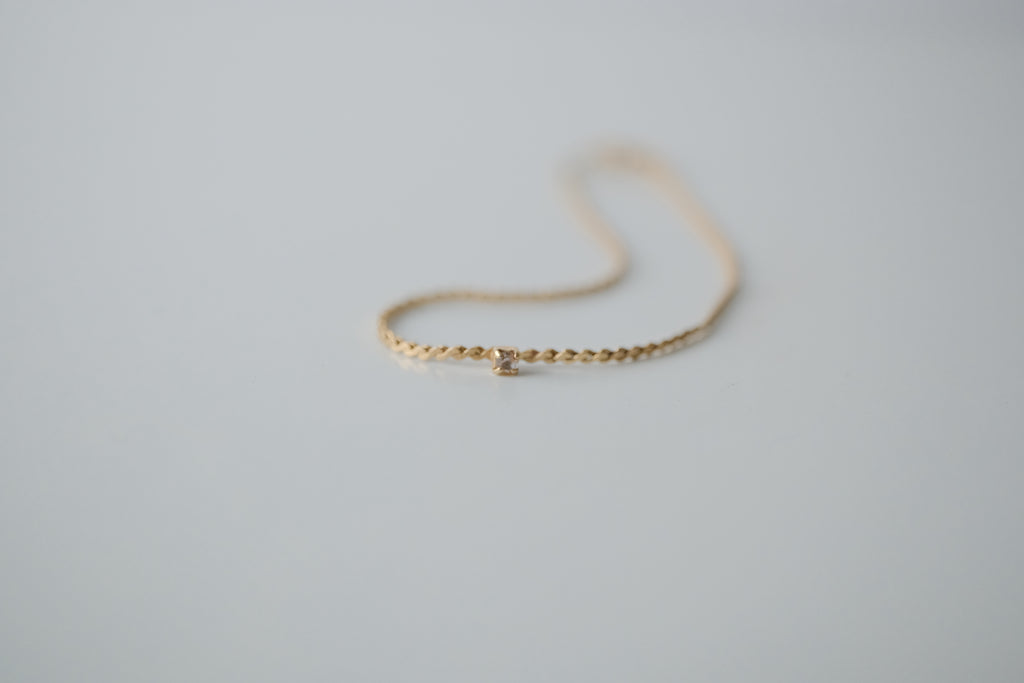 Vintage Petite Crystal Gold Tone Bracelet