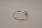 Elle sterling silver geometric bangle bracelet