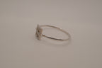 Elle sterling silver geometric bangle bracelet