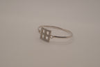 Elle sterling silver geometric bangle bracelet