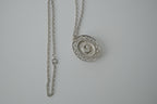 Vintage Floral Painted Filigree Necklace