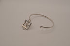 Elle sterling silver geometric bangle bracelet