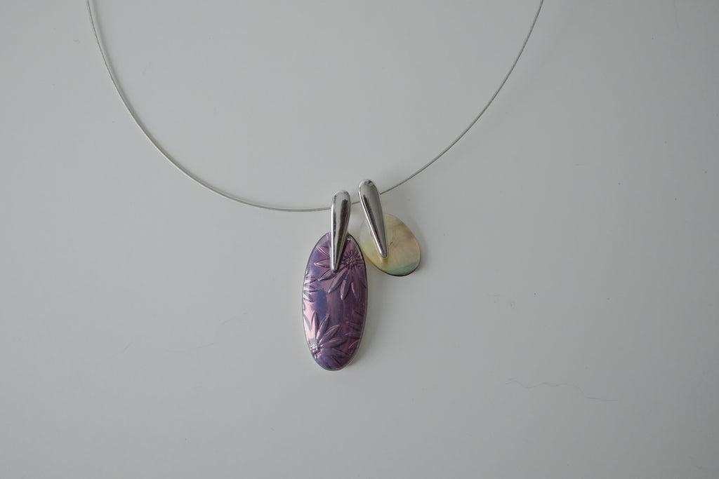 Vintage Two Pendant Cuff Necklace