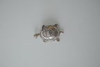 Vintage 3D Turtle Pewter Pendant