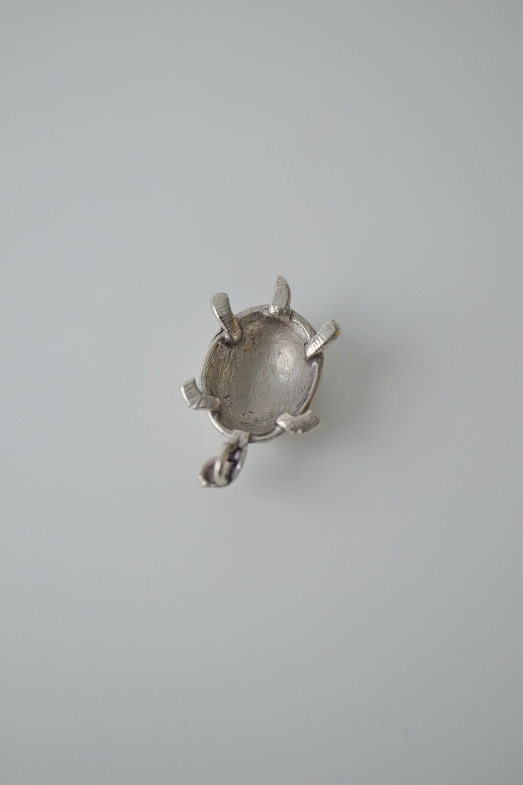 Vintage 3D Turtle Pewter Pendant