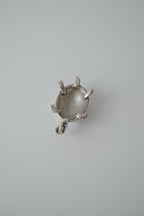 Vintage 3D Turtle Pewter Pendant