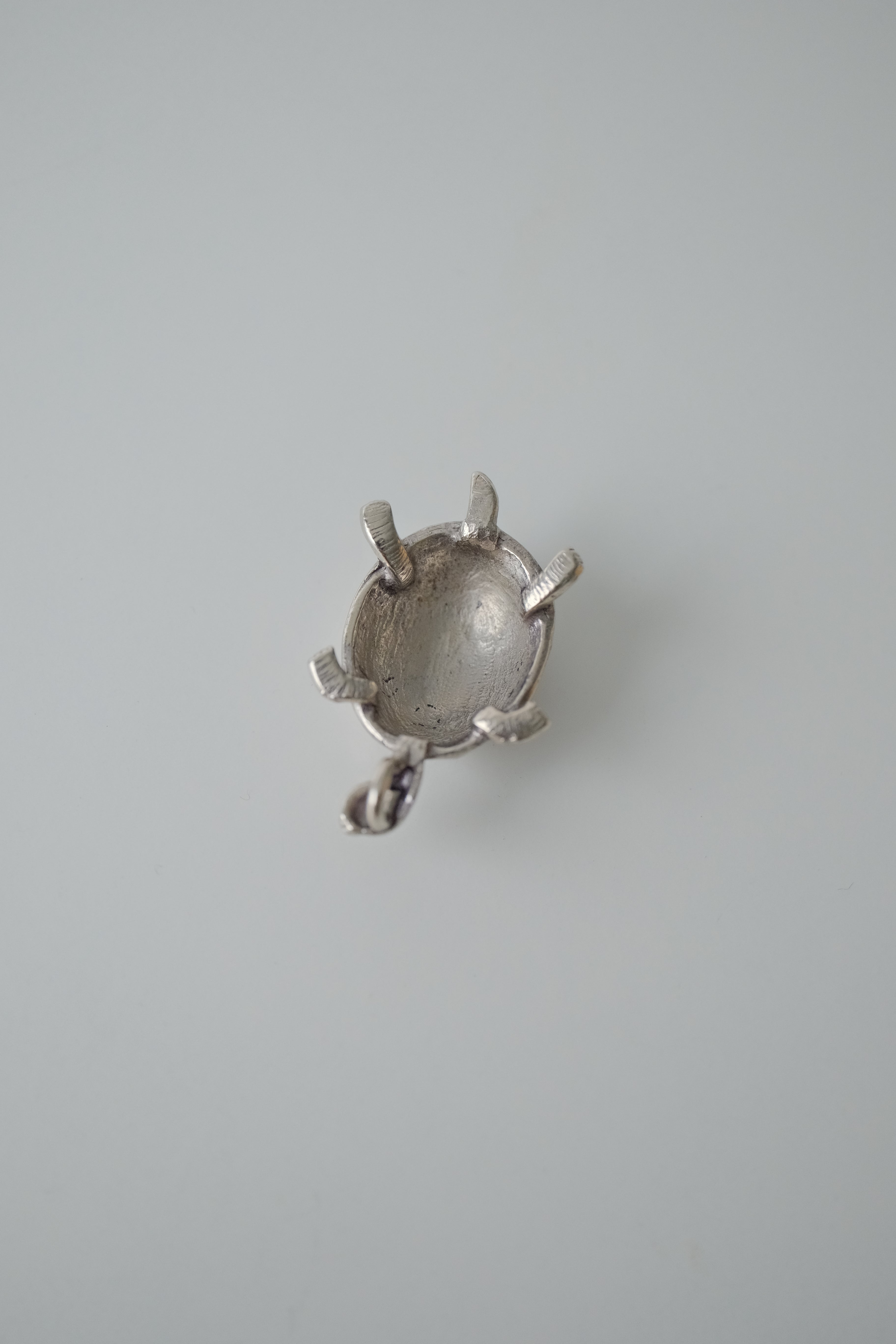 Vintage 3D Turtle Pewter Pendant
