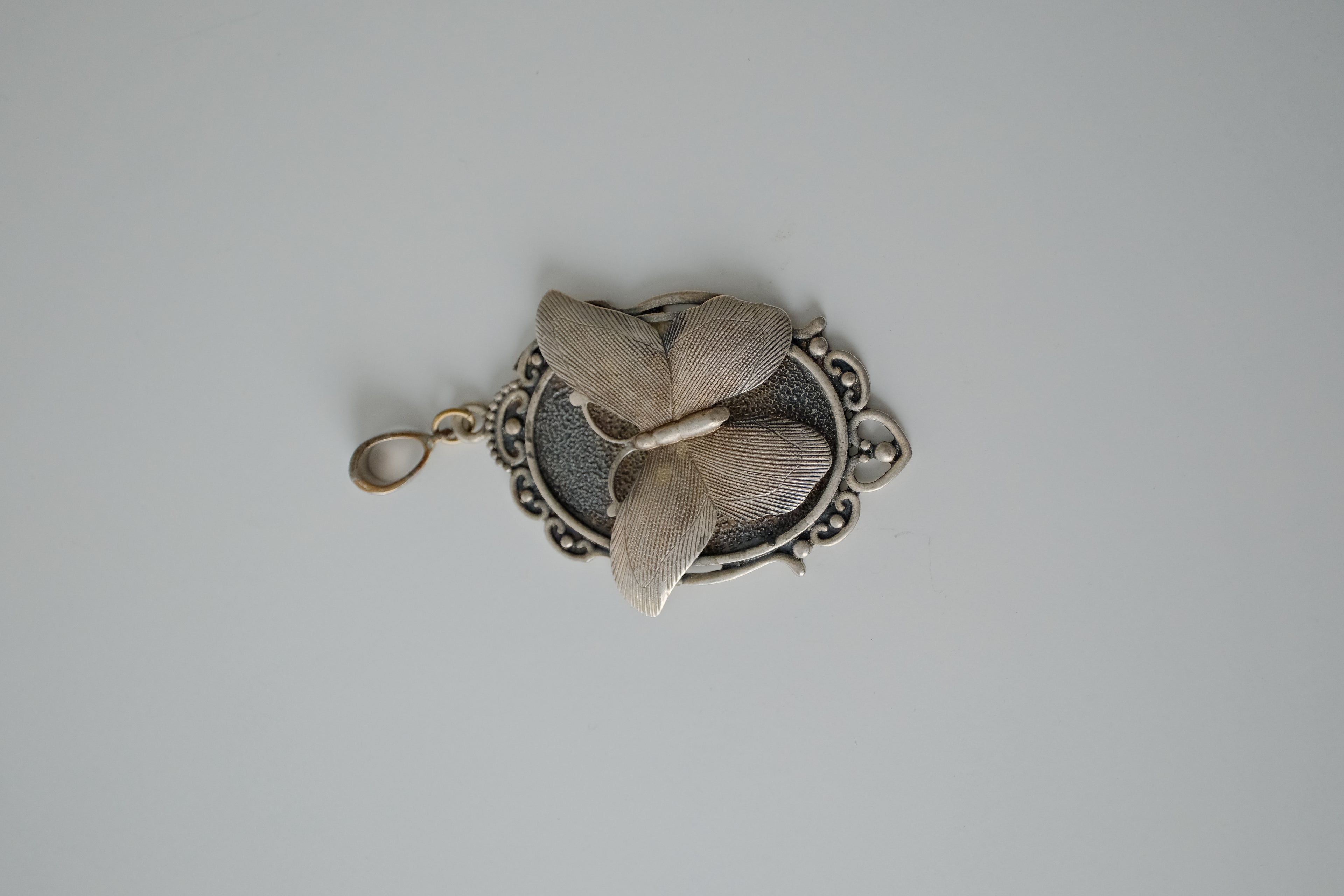 Vintage Silver Butterfly Pendant