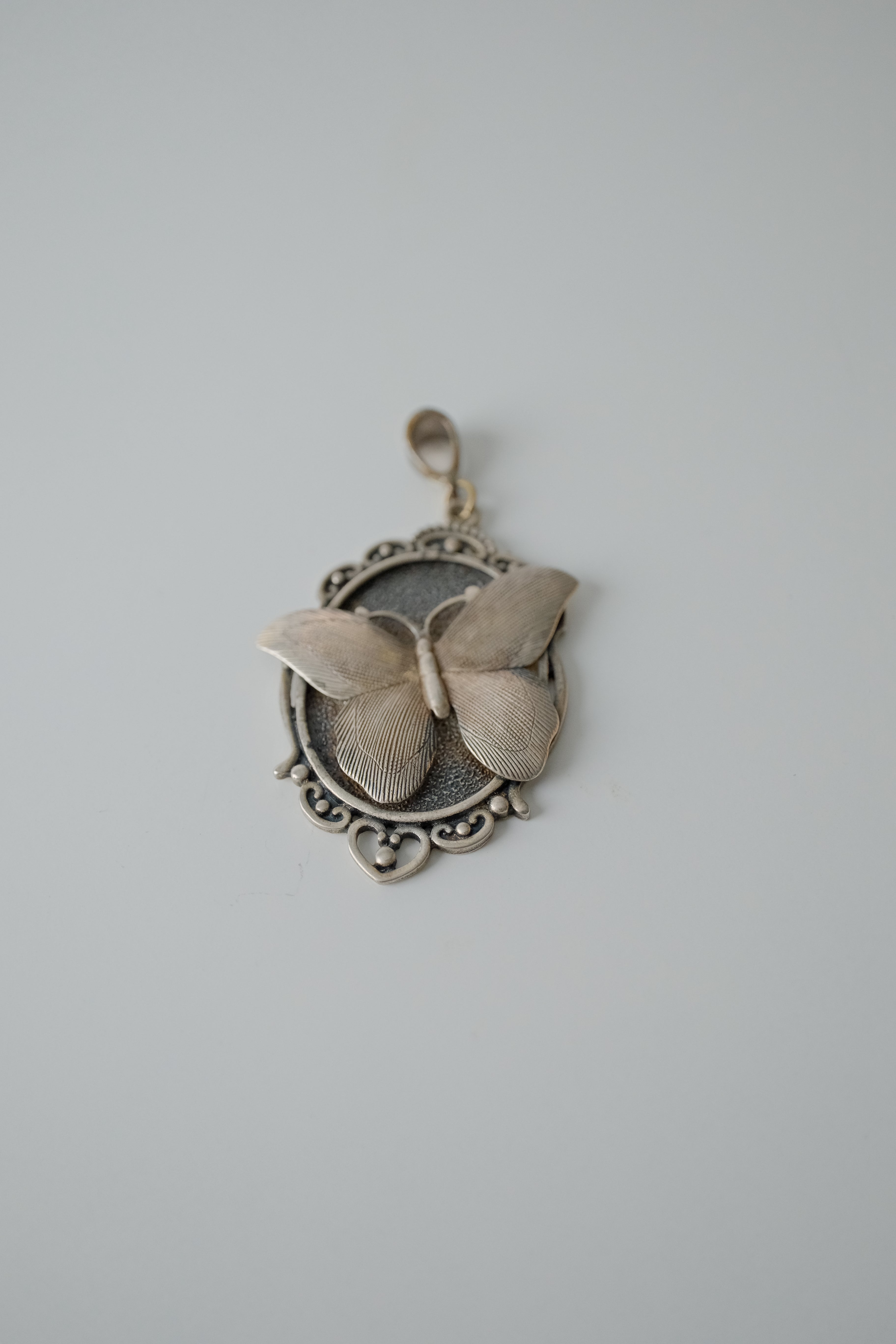 Vintage Silver Butterfly Pendant
