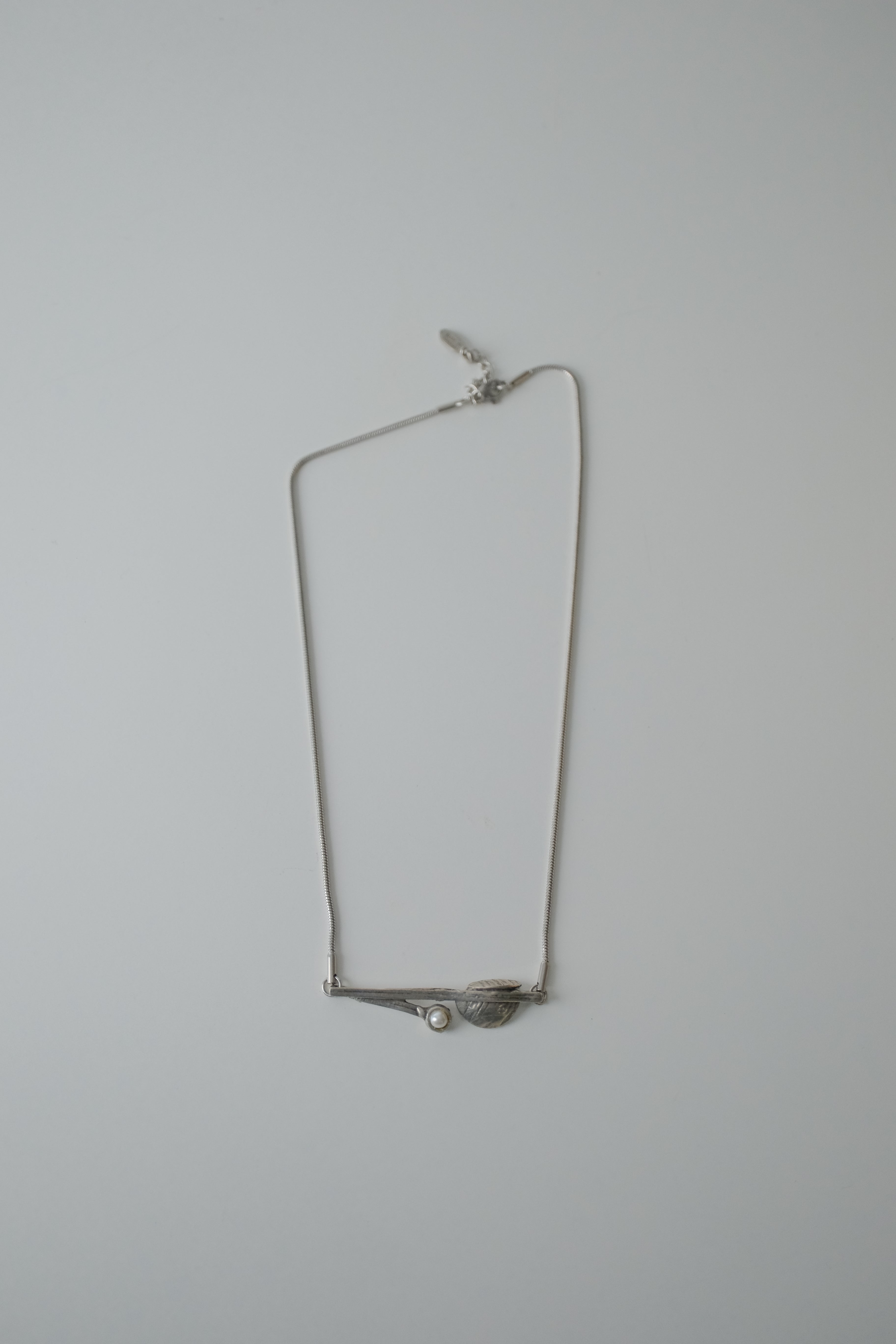 Osmose Leaf and Pearl Necklace