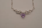 Vintage Purple stone swirled ribbon necklace