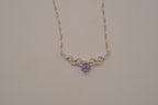 Vintage Purple stone swirled ribbon necklace