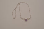Vintage Purple stone swirled ribbon necklace