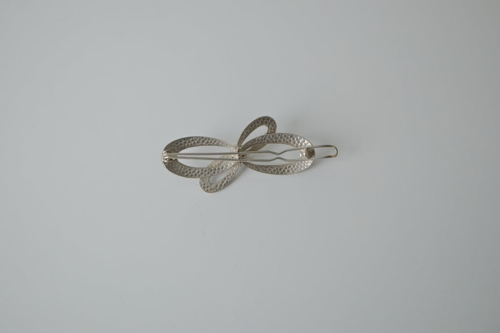 Vintage Silver Flower Hair Barrette