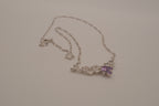 Vintage Purple stone swirled ribbon necklace
