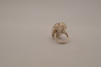 Sterling silver cushion-cut black onyx statement ring