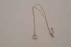 Elegant silver solitaire pendant necklace