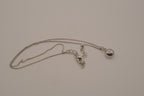 Elegant silver solitaire pendant necklace