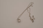Elegant silver solitaire pendant necklace
