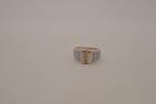 Sterling silver channel-set opal inlay ring