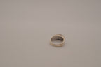 Sterling silver channel-set opal inlay ring