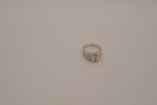 Sterling silver channel-set opal inlay ring