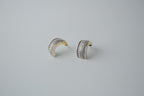 Vintage Two Tone Curved Earrings