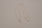 Sterling silver pave butterfly necklace