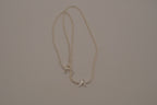 Sterling silver pave butterfly necklace