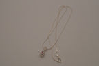 Elle Sterling silver dainty round white stone pendant necklace