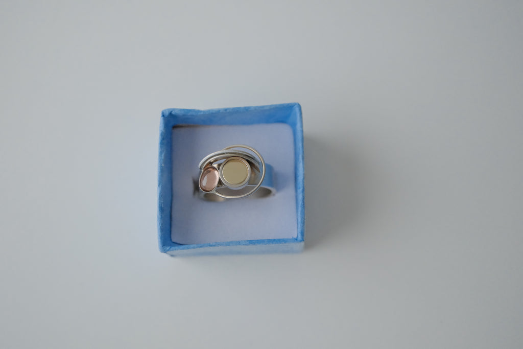 Modern Artisanal Multi Metal Ring