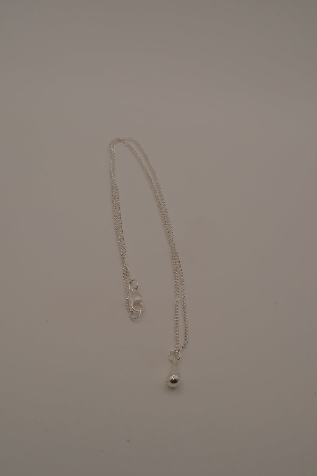 Sterling silver dainty teardrop pendant necklace