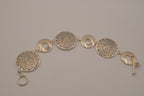 Vintage Sterling silver Aztec Calendar medallions bracelet