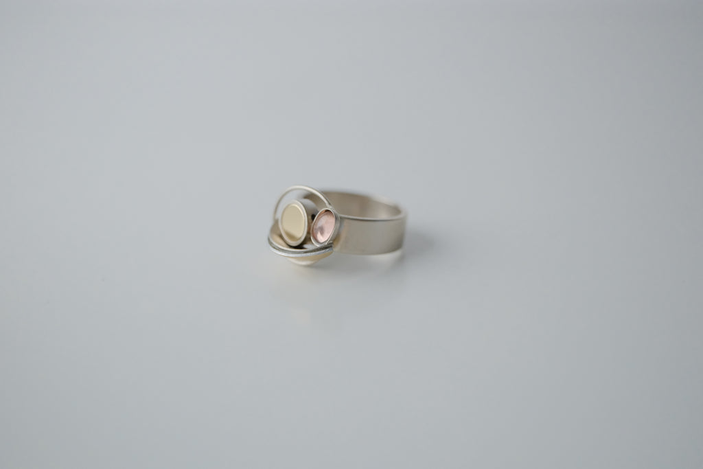 Modern Artisanal Multi Metal Ring