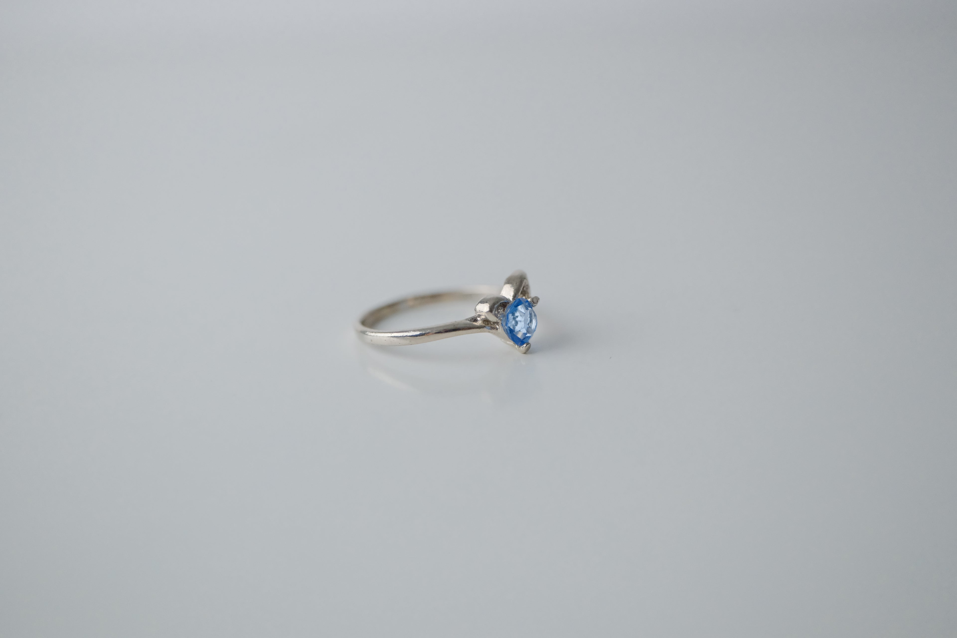 Sterling Silver Delicate Blue Ring